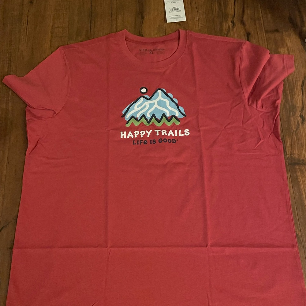 Life is good happy trails tee